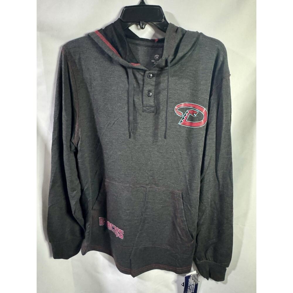 Arizona Diamondbacks Baseball Hoodie Pullover Button Neck Logo Men's M True Fan
